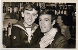 A Sailor sat on Man's lap (1950s) | Plymouth LGBT Archive