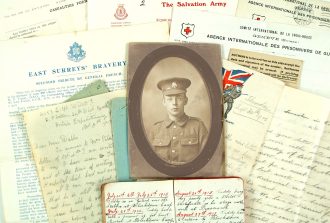 Papers of Pte Edward Cutt, killed at Loos, 1915