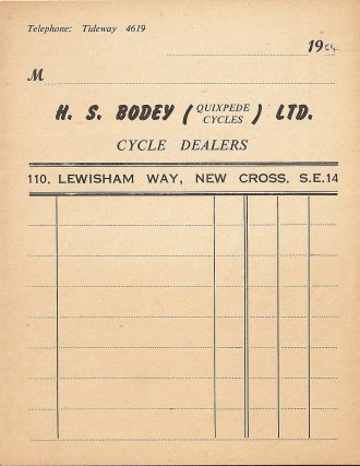 Lewisham Way receipt