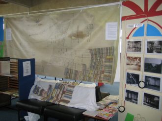 Knitting the map at Whitehawk Library