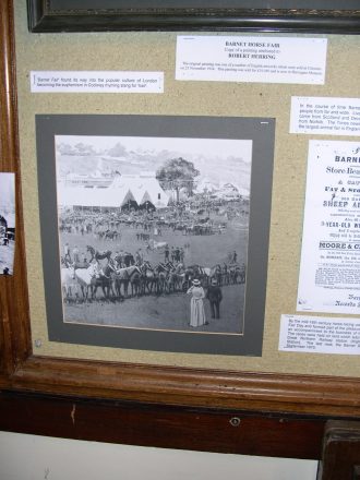 A display panel showing the Barnet horse fair