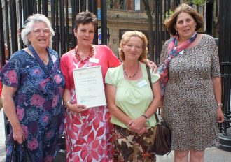 Kate MacDonell, Janette Gregson, Shelagh Gaylard and Carol Strong from Ryde Social Heritage Group Winner of the 'Most Inspirational' Community Archive and Heritage Group