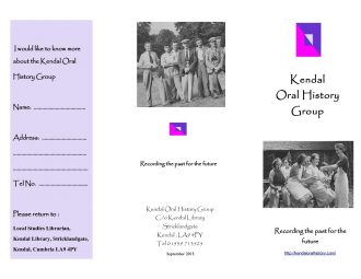 Kendal Oral History Group