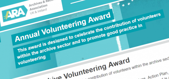 ARA Archive Volunteering Award for 2021